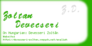 zoltan devecseri business card